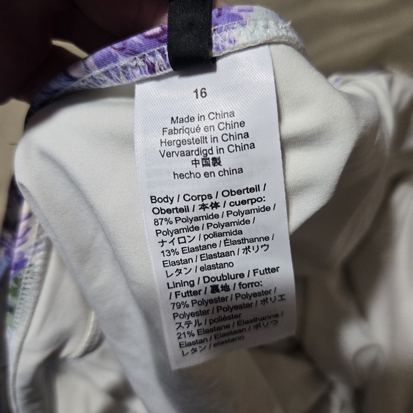 J. Crew Floral Swimsuit in Purple and White - Picture 4 of 6